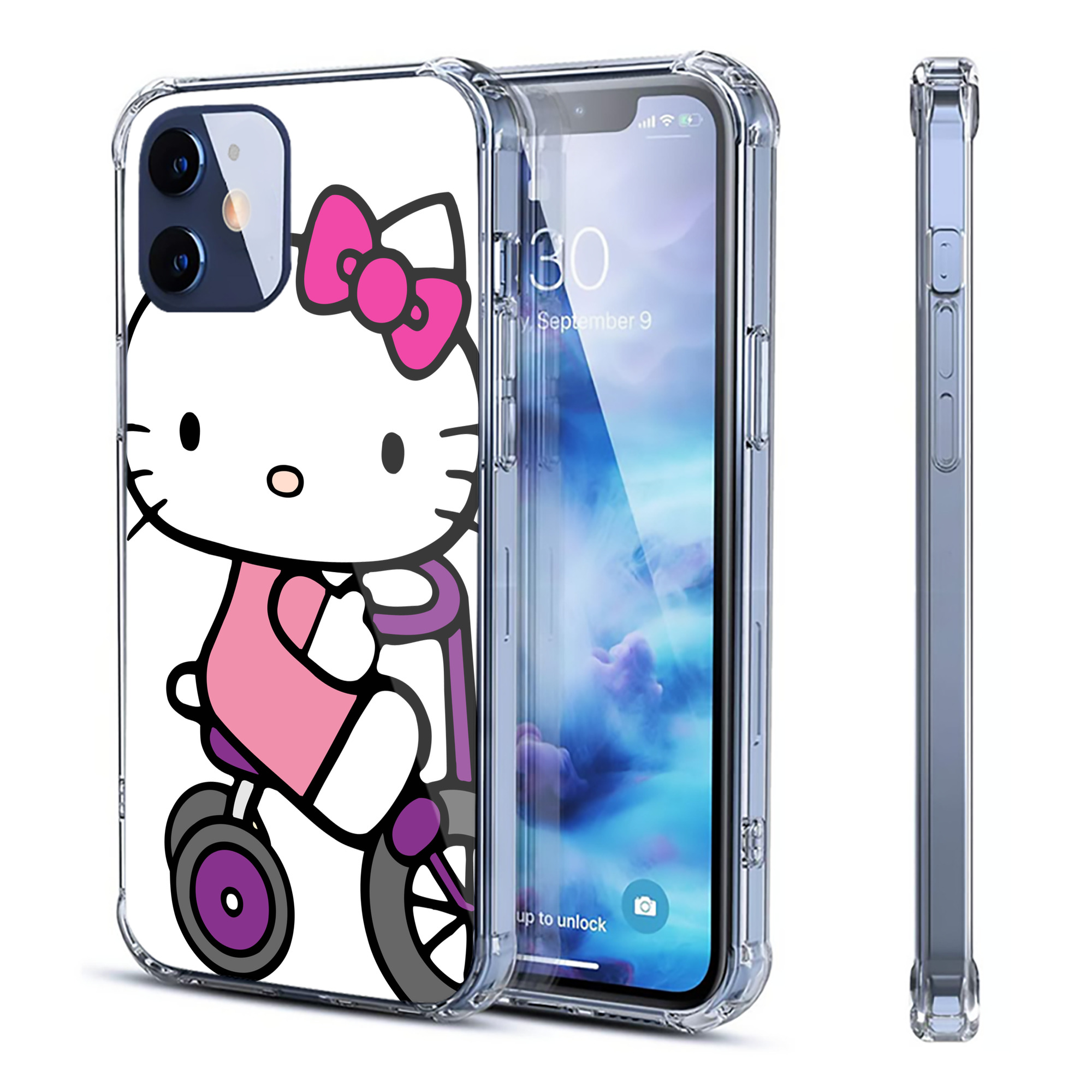 （画像用） Hello Kitty ハローキティ 【iPhone 12シリーズ対応】透明スマホケース（クリアソフトケース）